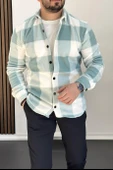 Erkek Slim Fit Polar Gömlek Yeşil Edw227 - 1