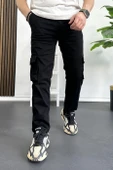Erkek Regular Kargo Cepli Pantolon Siyah Edw232 - 2
