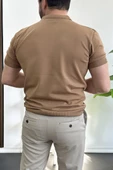 Erkek Polo Yaka Tişört Kahverengi Edw261 thumbnail 4