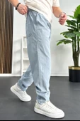 Erkek Baggy Kalıp Pantolon Açık Mavi Edw130 - 2