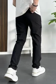 Erkek Slim Fit Cepli Paraşüt Pantolon Siyah Edw240 - 3