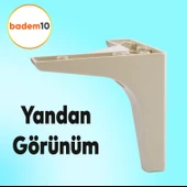 Sedef Lüks Mobilya Kanepe Sehpa Tv Ünitesi Koltuk Ayağı 14 Cm Krem Baza Ayakları 4 ADET thumbnail 4