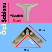 Sedef Lüks Mobilya Kanepe Sehpa Tv Ünitesi Koltuk Ayağı 14 Cm Krem Baza Ayakları 4 ADET thumbnail 3