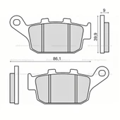 Honda CB 650 R Arka Fren Organik 1 Takım Balata  RMS thumbnail 4