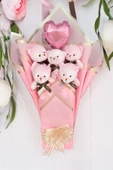 Sole Sevgiliye Özel Pembe Konsept Balonlu Romantik Peluş Ayıcık Buketi thumbnail 1