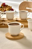 Karaca Bambu Tepsili 6 Kişilik Kahve Fincanı 90 Ml - 2