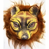 Kahverengi Saçlı Kaplan Aslan Leopar Maskesi Mega Peluş 32 No - 1