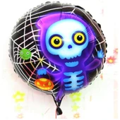 Halloween İskelet Hayalet Folyo Balon 18 inç - 1
