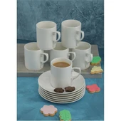 Cooker CKR3301 Porselen 6'lı Nescafe Fincan Takımı Seti 12 Parça - 1