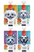 Wanpy Tasty Meat Paste Taze Sıvı Köpek Ödül Maması Köpek Ödül Maması 4x90gr - 1