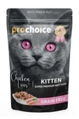 ProChoice Pouch Jöle Içinde Tavuklu Ve Ciğerli Tahılsız Yavru Kedi Konservesi 85gr - 1
