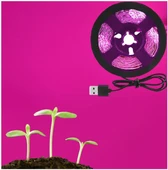Tam Spektrum Bitki Büyütme Şerit Işık 5V USB Uç 1 mt Dış Mekan - 4