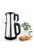 Teba THC-800 CM Elektrikli Çelik Çay Makinesi 1.8 lt Su / 0.8 lt Demlik - 1