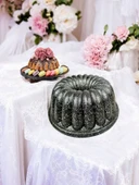 Girist Damla Döküm Granit Kek Kalıbı Siyah - 4