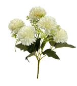 Nettenevime Yapay Çiçek Krizantem Kartopu Beyaz 5 Kafalı Demet Cipsolu thumbnail 1