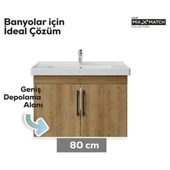 Creavit D20 Kapaklı Lavabo Dolabı Everest - 2