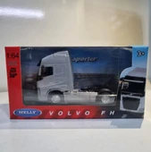 Gri Diecast Model Araç 9 Cm Volvo FH Metal Çekici Oyuncak Tır Kafa - 5