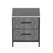 2 Çekmeceli Çok Amaçlı Dolap Komodin Sehpa Füme 1587 - 8