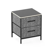 2 Çekmeceli Çok Amaçlı Dolap Komodin Sehpa Füme 1587 - 7