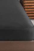 Upstyle Pes Lastikli Çarşaf Seti Çift Kişilik Funny DüzBoya Siyah-Kahve - 2