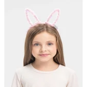 Led Işıklı Peluş Tavşan Kulak Taç Pembe - 1