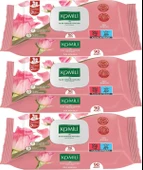Komili Islak Havlu Mendil 90 Yaprak Gül Kokulu (3 Lü Set) Pratik Kapaklı (270 Yaprak) - 1