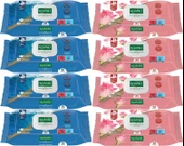 Komili Islak Havlu Mendil 90 Yaprak Karma 8 Li Set (Okyanus Esintisi-Gül Kokulu) 720 Yaprak - 1