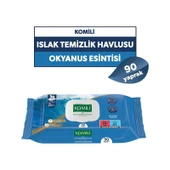 Komili Islak Havlu Mendil 90 Yaprak Okyanus Esintisi (2 Li Set) Pratik Kapaklı (180 Yaprak) thumbnail 3