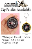 Pusula Anahtarlık Renkli 6 Adet Küçük Pusula Okul Deney Gezi Cep Pusulası Manyetik Pusula Plastik Öğrenci - 2