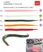 Lrf Silikonu Luckyjohn Sandworm 5Cm Kokulu 24’Lü Pk Renk:F40 thumbnail 1