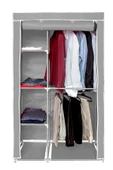 Stark TekYandan Raflı Çelik Profilli Bez Dolap Çift Askılı - 1