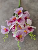 45 cm Yapay Islak MOR Orkide Dekorasyon Beyaz Orkide Demet thumbnail 1