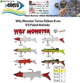 Turna Silikonu 8 Cm Wily Monster 5’Li Paket Renk:7 thumbnail 1