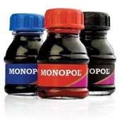 Monopol Çini Mürekkebi Cam Şişede Kırmızı 1104 - 2
