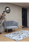 İkili Gold Kaplama Sivriltme Ayak Gri Döşeme Papatya Çay Seti Koltuk Takımı , Balkon, Salon, Ofis, Cafe Koltuk Takımı - 2