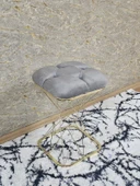 Kare Gold Kaplama  Pota - Siyah Babyface Kumaş  Puf , Bench , Puf Oturak , Bench , Ayak Ucu Oturak , Tabure , Makyaj Oturak thumbnail 2