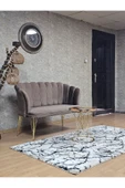 İkili Gold Kaplama  Tel Ayak Kahverengi Döşeme Papatya Çay Seti Koltuk Takımı , Balkon, Salon, Ofis, Cafe Koltuk Takımı - 2