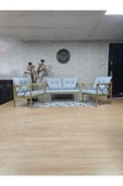 Gold Boyalı Bahçe - Balkon - Mutfak Çay Seti Takımı Bahçe Koltuk Takımı - 1