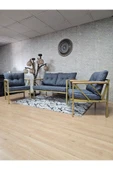Gold Boyalı Bahçe Koltuk Takımı - Füme Döşeme, Balkon - Mutfak Çay Seti Takımı Bahçe Koltuk Takımı - 9