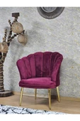 Tekli Gold Kaplama Sivriltme Ayak Bordo Döşeme Papatya Çay Seti Koltuk Takımı , Balkon, Salon, Ofis, Cafe Koltuk Takımı - 3