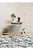 Krom Kaplama Pota 34 cm Suntalem Tablalı  Sehpa -  Marmol  Suntalem Sehpa - Ahşap Sehpa - Zigon Sehpa - 6