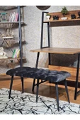 100'lük Benc - Siyah Boyalı Sivriltme Ayaklı Füme Döşemeli Oturak, Bench, Oturak, Makyaj Pufu - 1
