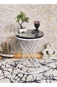 Beyaz Boyalı Pota 34 cm Suntalem Tablalı  Sehpa - Luanda Suntalem Sehpa - Ahşap Sehpa - Zigon Sehpa - 3
