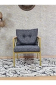 Tekli Gold Boyalı Bahçe Füme Döşeme - Balkon - Mutfak Çay Seti Takımı Bahçe Koltuk Takımı - 1