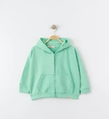 uğurböceğiçocuk Tiffany Oversize Eşofman Theme Çocuk Kapşonlu Fermuarlı Hırka 27116 - 11