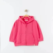 uğurböceğiçocuk Tiffany Oversize Eşofman Theme Çocuk Kapşonlu Fermuarlı Hırka 27116 - 2