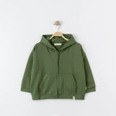 uğurböceğiçocuk Tiffany Oversize Eşofman Theme Çocuk Kapşonlu Fermuarlı Hırka 27116 - 9