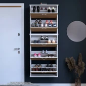 Modilayn VARBİ UMAY' 2 Li Asma Antre 72x181x25, 5 cm’ lik 5 Düşer Kapak 10 Göz Bölme Ayakkabılık - 3