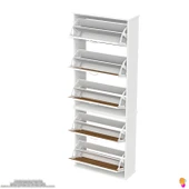 Modilayn VARBİ UMAY' 2 Li Asma Kapı Önü 72x193x26 cm’ lik 5 Düşer Kapak 10 Göz Bölme Ayakkabılık - 7