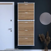 Modilayn VARBİ UMAY' 2 Li Asma Antre 72x181x25, 5 cm’ lik 5 Düşer Kapak 10 Göz Bölme Ayakkabılık - 1